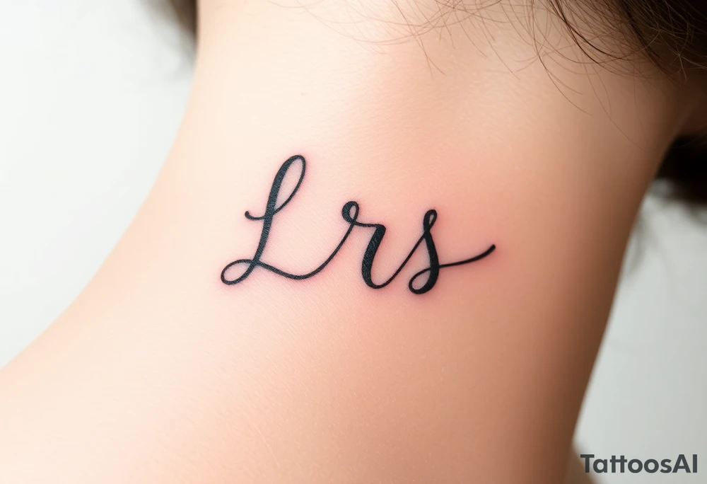 Nail marks beside the initials lrs tattoo idea