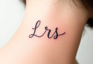 Nail marks beside the initials lrs tattoo idea