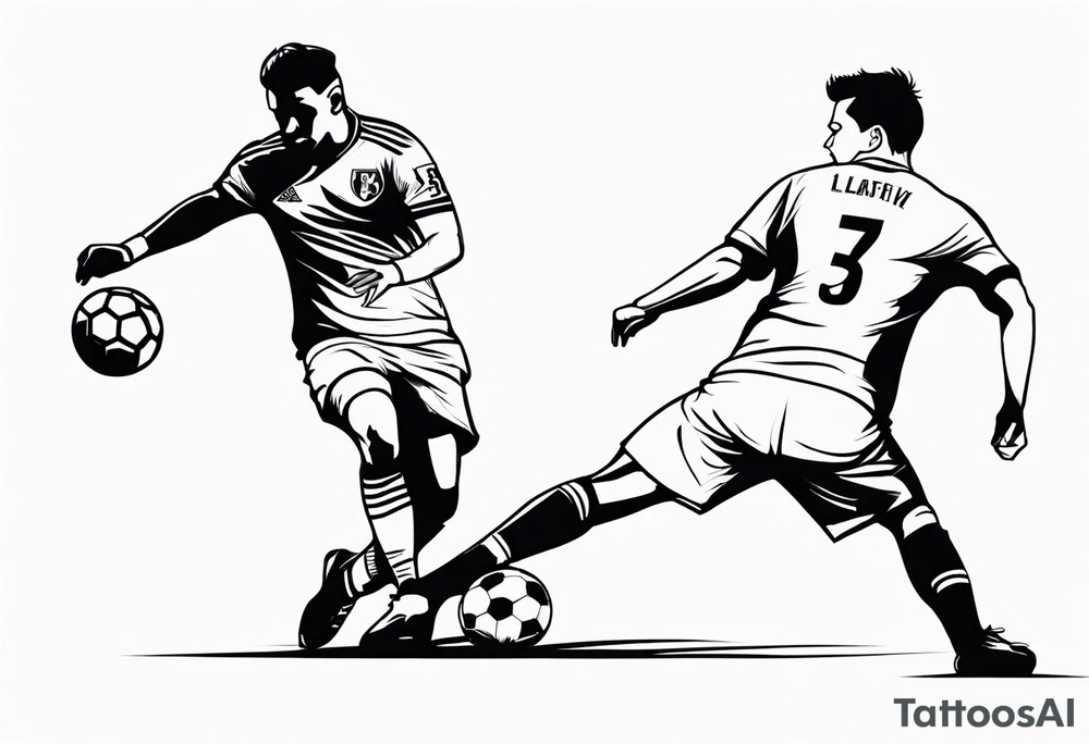 FOOTBALL PLAYING tattoo idea