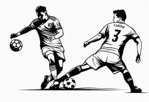 FOOTBALL PLAYING tattoo idea
