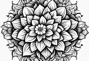 flowers, leaves tattoo idea