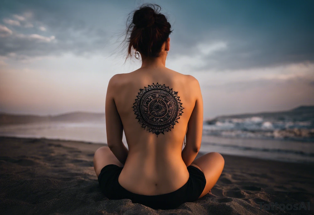 I want a tatoo on my back to show my life journey with a minimalist style. 
. Until January 9,2023, at the age of 45, my life was dark, painful, and repeating patterns of unimaginable trauma and abuse. On January 9, 2023, my current abuser was going to kill me. I had excepted my fate and was ready for it all to stop. However, in a second of time, I chose to live and escaped. After a year a healing my inner child, facing my inner demons and heavy shadow work, my inner child and I found our self worth. We've learned to love and except all that we are, and see the world with fresh eyes. The world is so colorful now. Energies surround us. We are no longer in constant survival mode, and we will spend every second we have left living. tattoo idea
