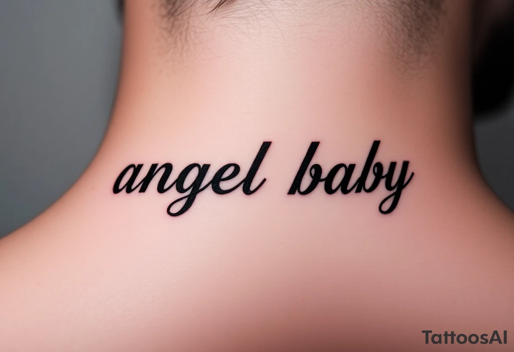 angel baby tattoo idea