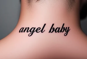 angel baby tattoo idea