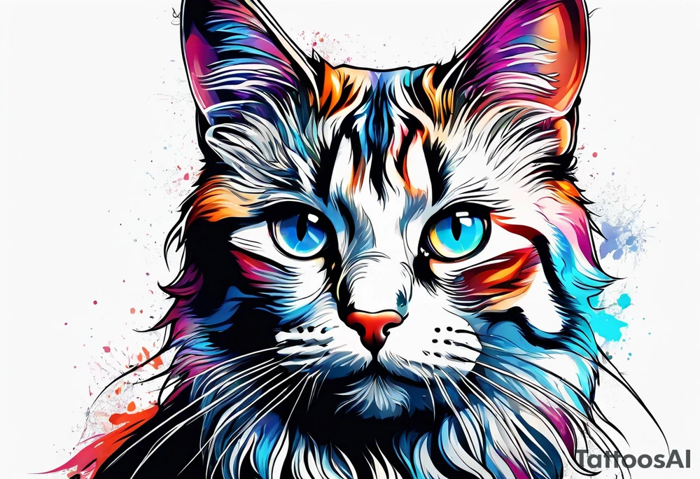 cat cat tattoo idea