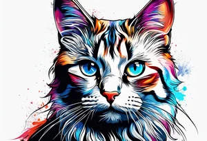 cat cat tattoo idea