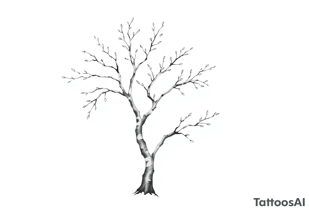birch tree tattoo idea