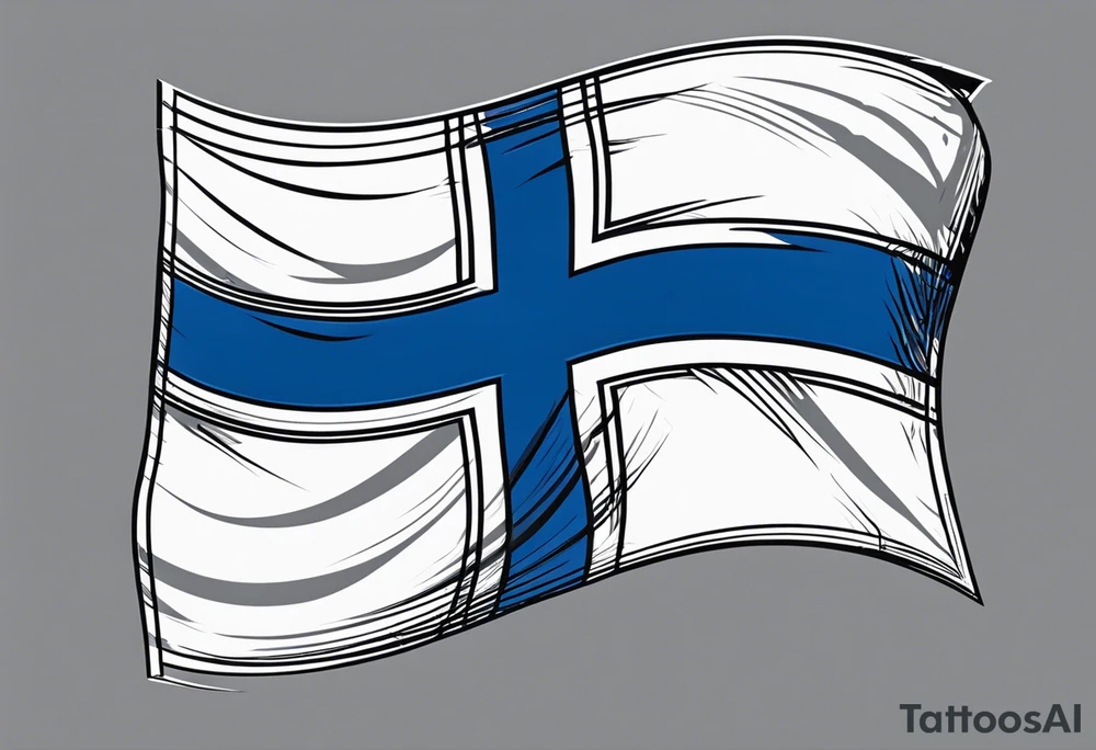 Finnish flag with sisu tattoo idea