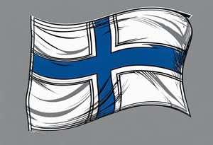 Finnish flag with sisu tattoo idea