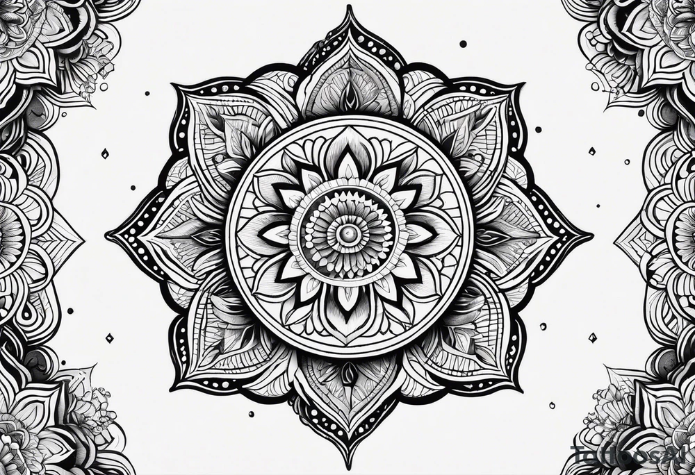 The words pura vida with a mandala tattoo idea