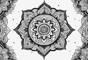 The words pura vida with a mandala tattoo idea
