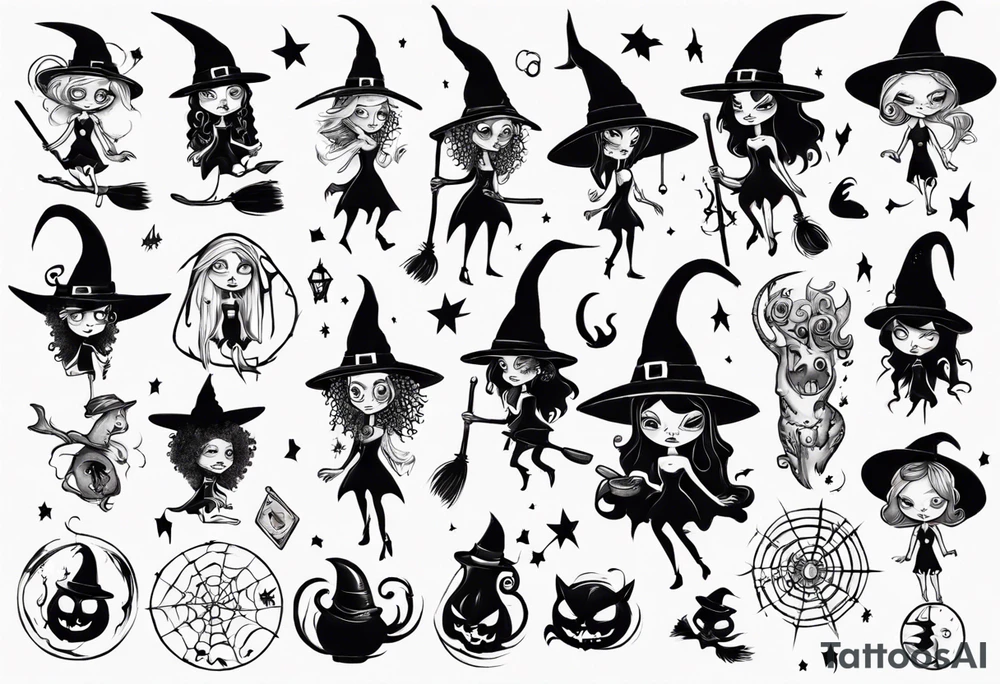 witch tattoo idea