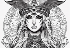 kali, alien goddess, valkrye, pirate, zenza resonance, pachamama, lotus azul, blank panther, eagle, skull, 5D, nueva gaya, dna 12 tattoo idea