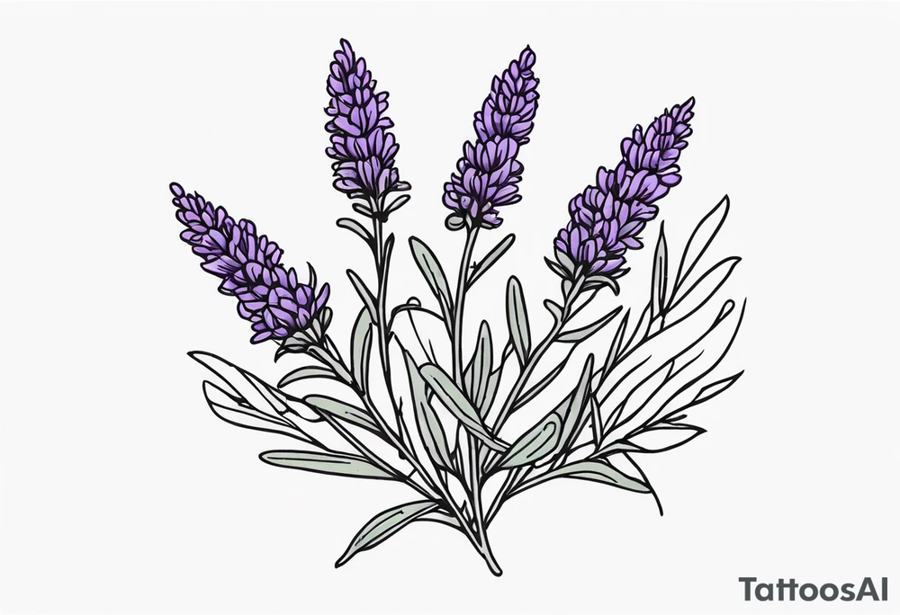 lavender tattoo idea