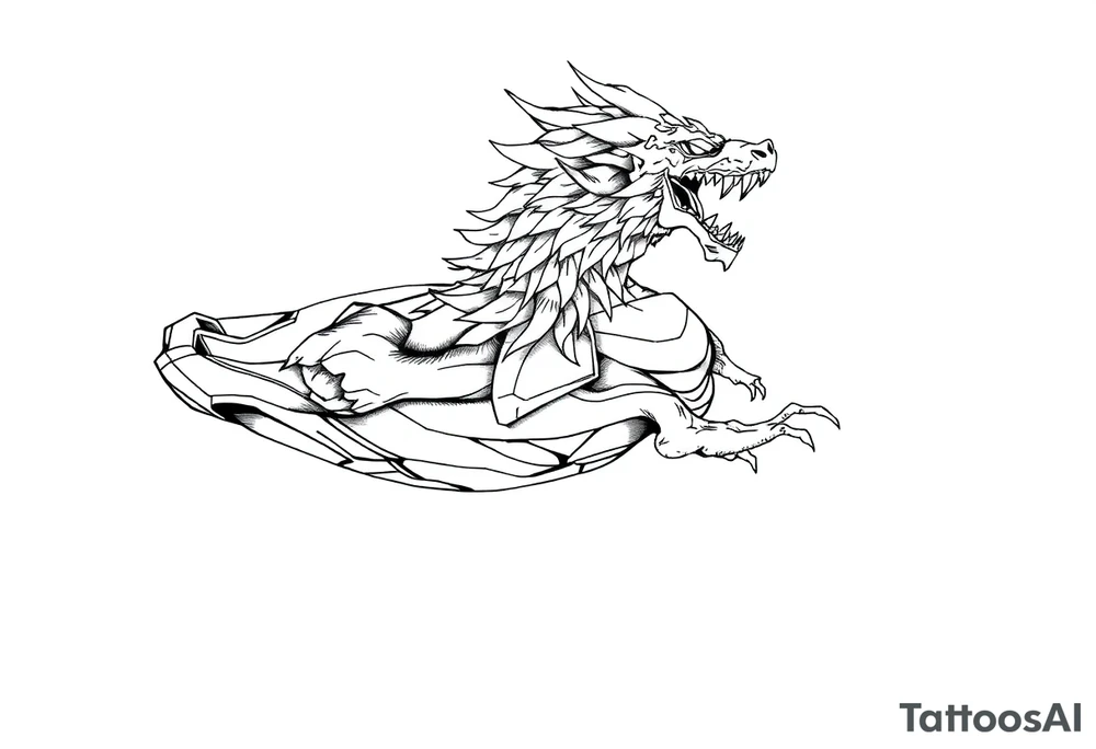Dragón Ball z  y cultura egipcia tattoo idea