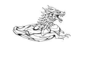 Dragón Ball z  y cultura egipcia tattoo idea