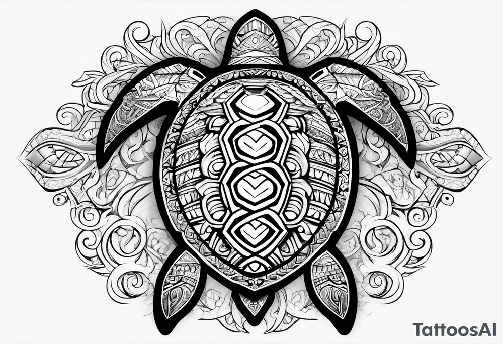 Turtle Polynesian, tribal tattoo tattoo idea