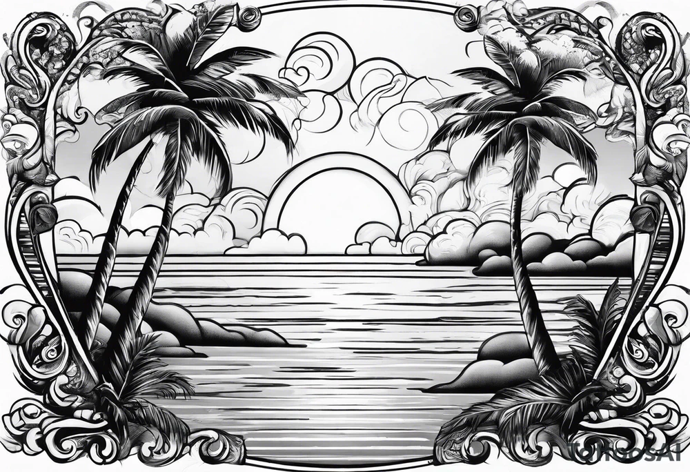 Clouds
Palm Tree
Beach tattoo idea