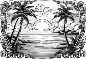Clouds
Palm Tree
Beach tattoo idea