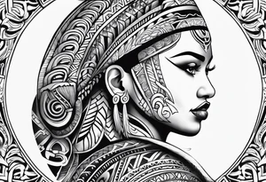 maori full arm tattoo idea