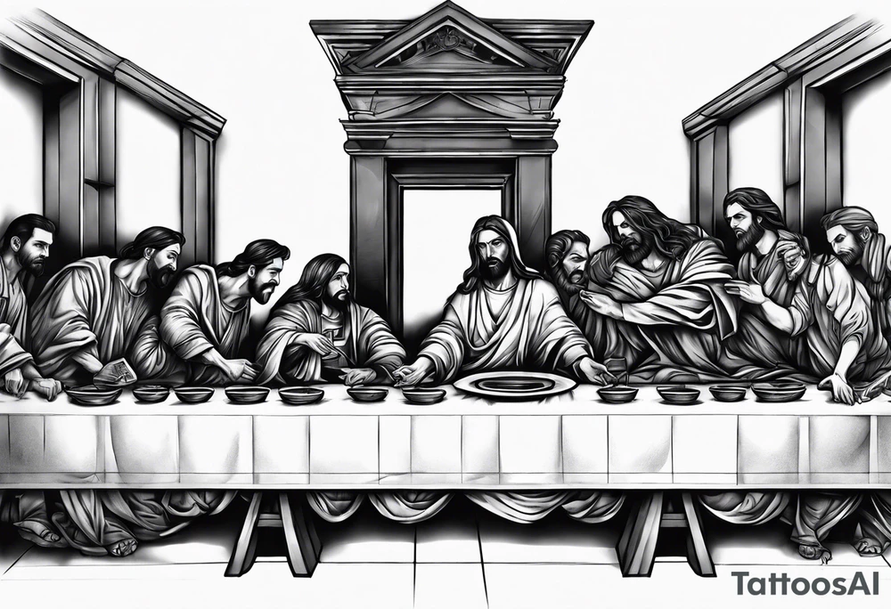 Evil last supper tattoo idea