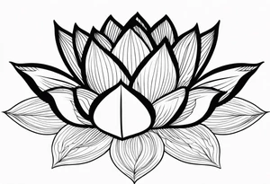 floating lotus flowers tattoo idea