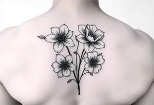 both january birth flowers that are dainty and fine line on the ribs tattoo idea