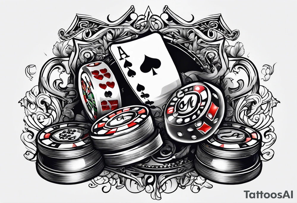 bet on me, gambling tattoo idea