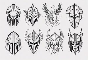 minimalist spartan 
fine-linework tattoo idea