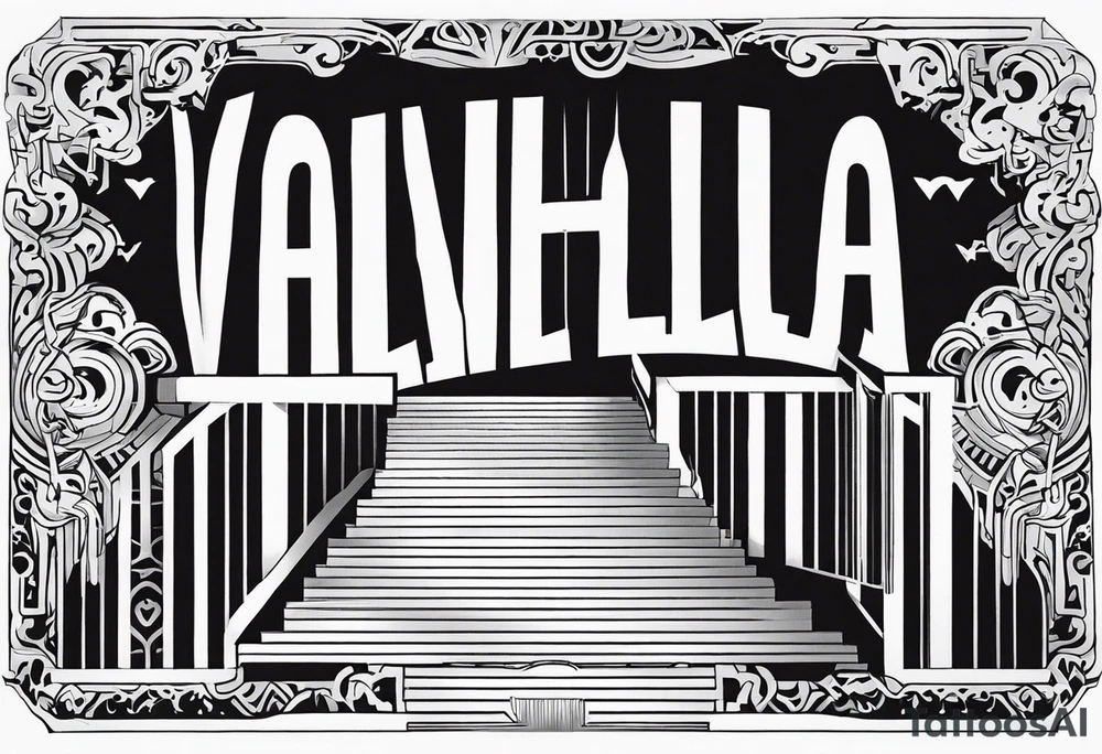 Valhalla  fog stairs tattoo idea