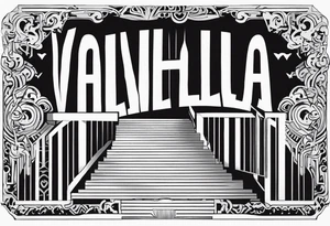 Valhalla  fog stairs tattoo idea
