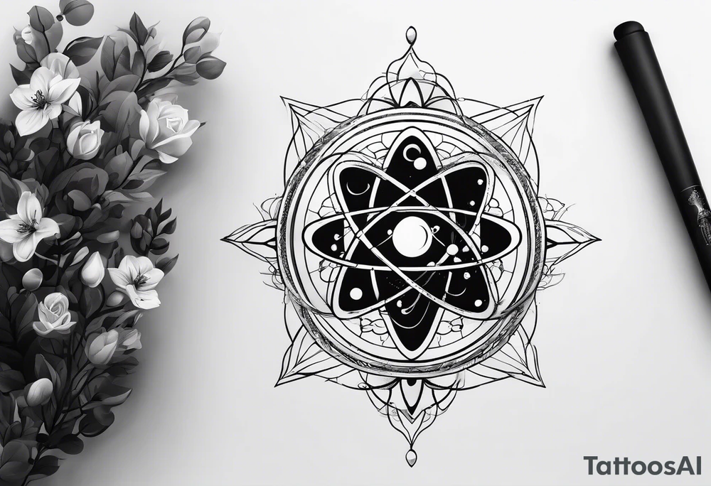 quantum model of atom tattoo idea