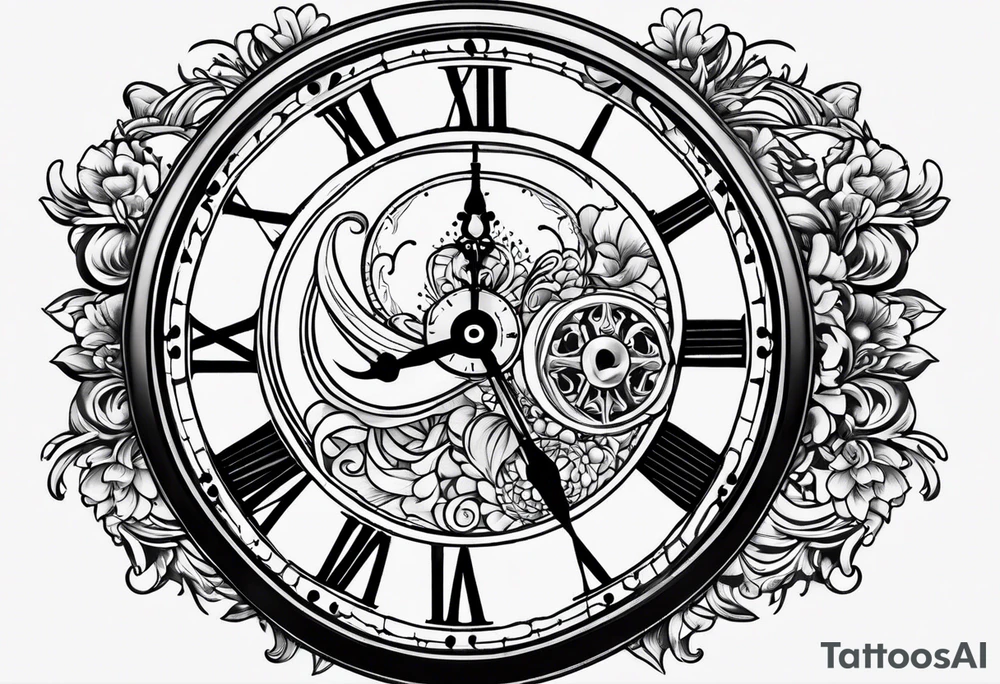 simple 
pocket watch tattoo drawing for men tattoo idea