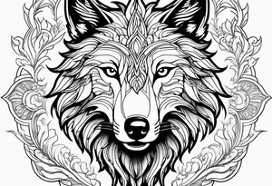 Wolf as a Phoenix tattoo idea