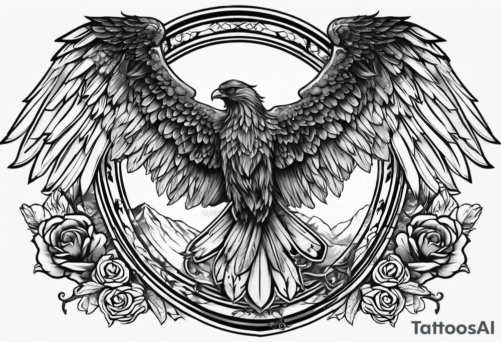shield maiden wings tattoo idea