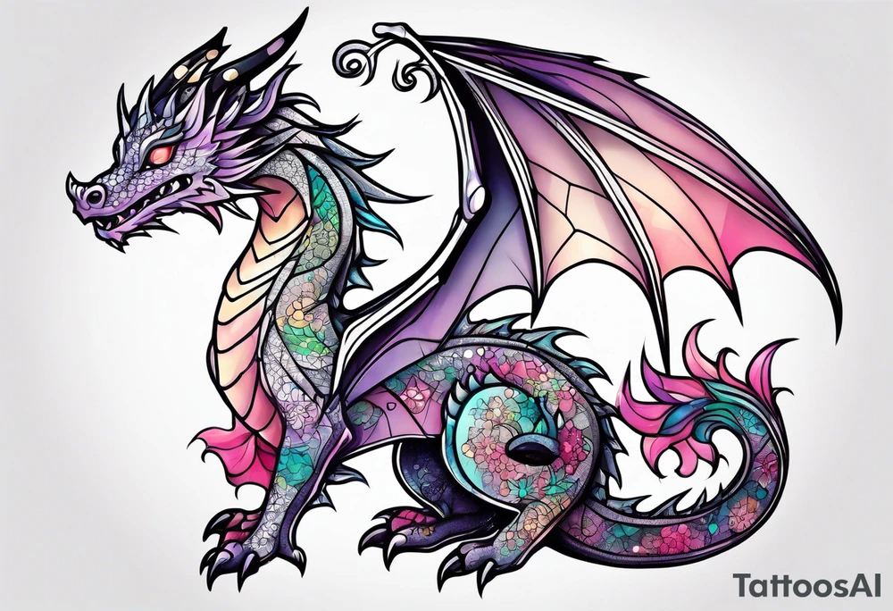 Constellation, dragon kawaii young ,snowflake tattoo idea