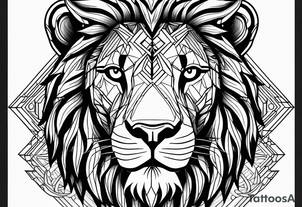 Lion and strength tattoo idea