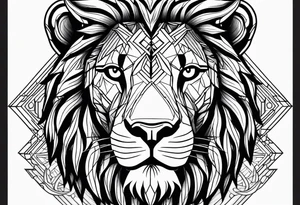 Lion and strength tattoo idea