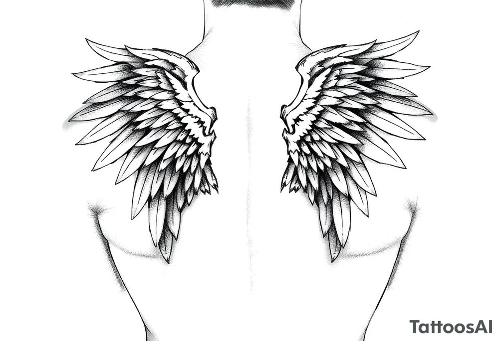 Angel tattoo tattoo idea