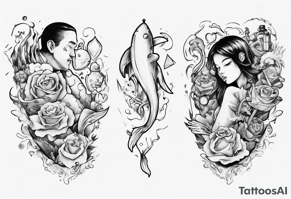 “You’re diving into my heart with your love” tattoo idea