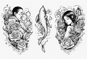 “You’re diving into my heart with your love” tattoo idea