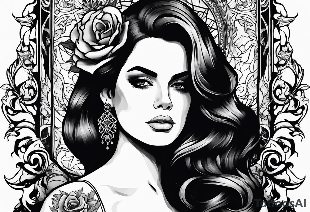 Lana del rey demon tattoo idea
