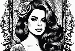 Lana del rey demon tattoo idea