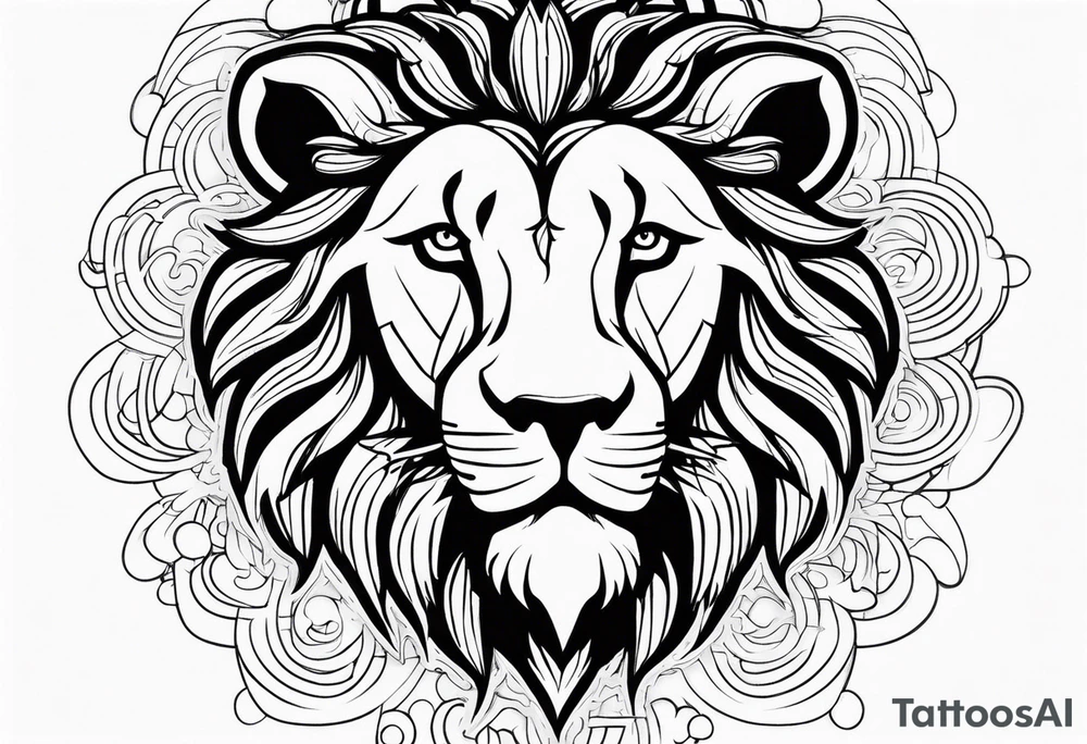 text lion tattoo idea