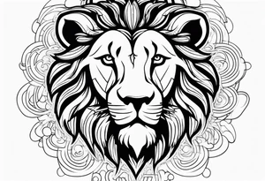 text lion tattoo idea