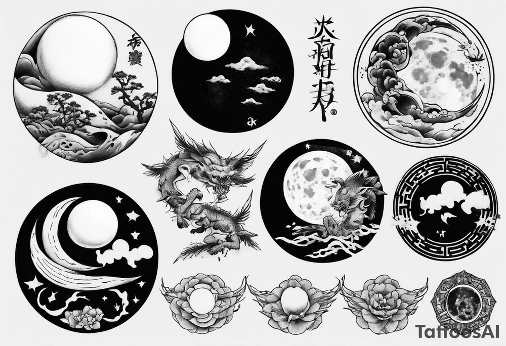 the moon tattoo idea