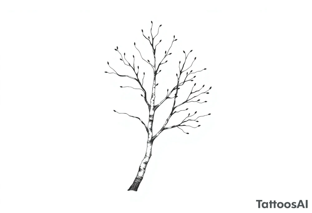 birch tree tattoo idea