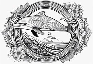 Aquarius dolphin tattoo idea