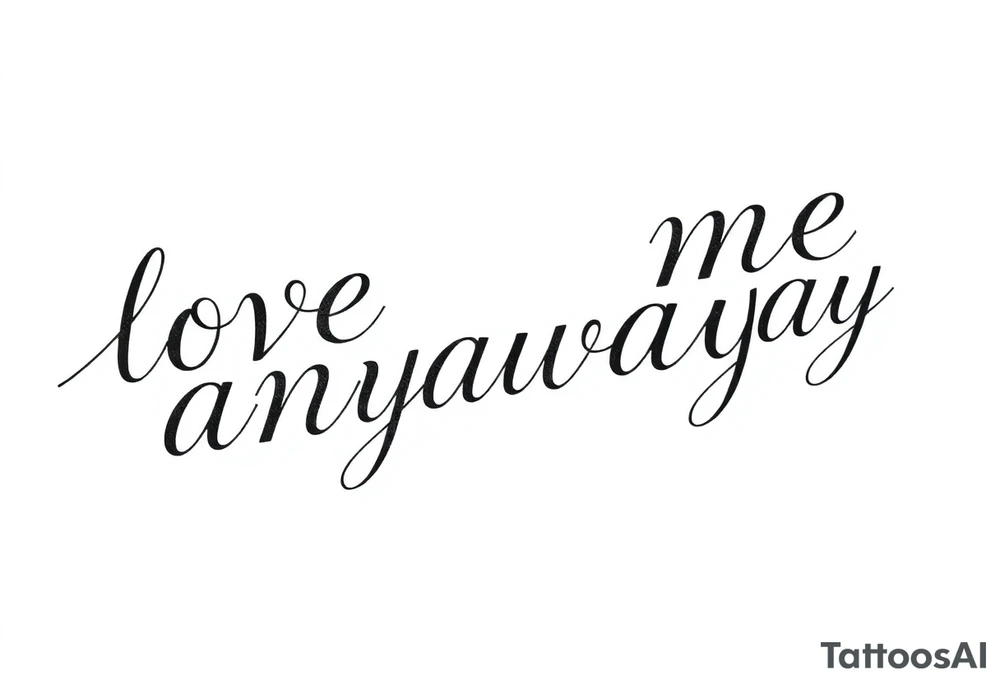 love me anyway tattoo idea