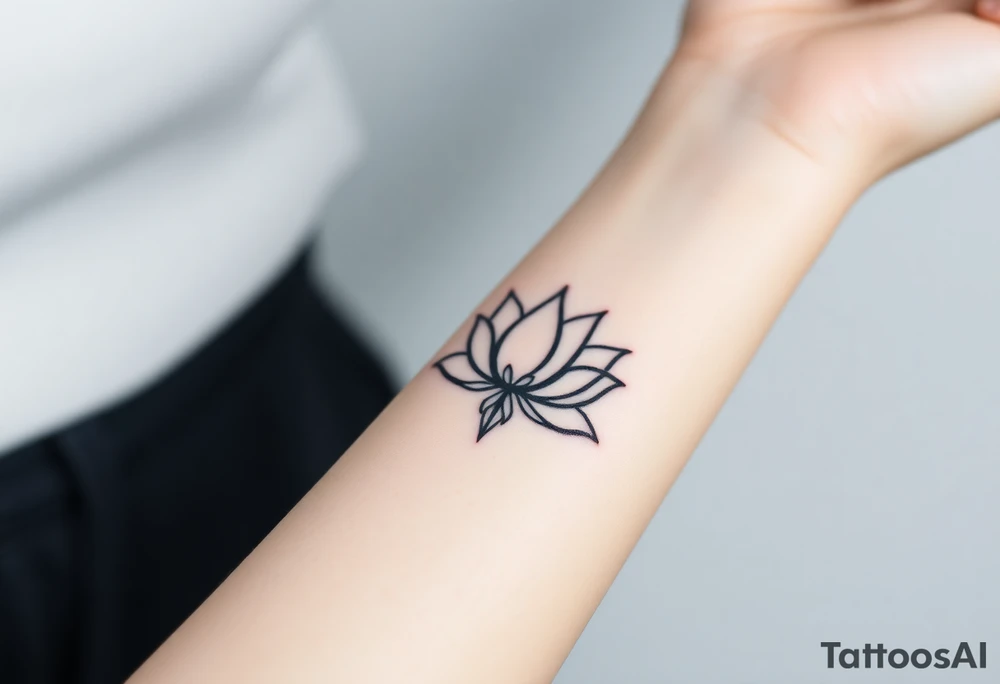 Lotus and Leo symbol tattoo idea